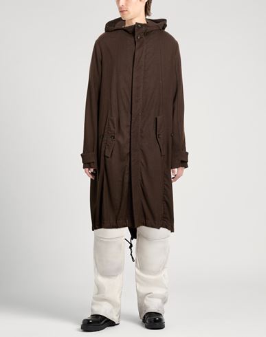 Man Coat Dark brown Size 40 Wool, Elastane