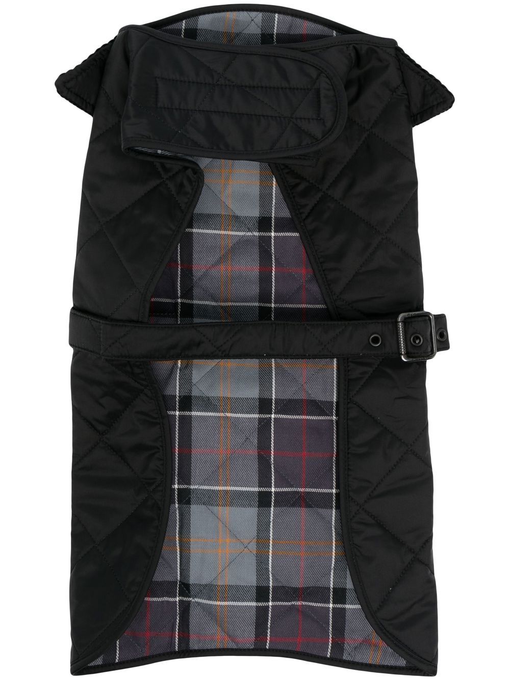Diamond-quilted dog coat - Black