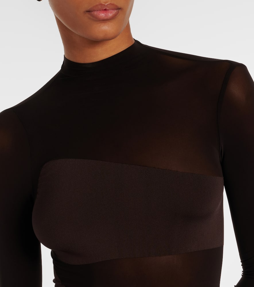 Shade semi-sheer bodysuit