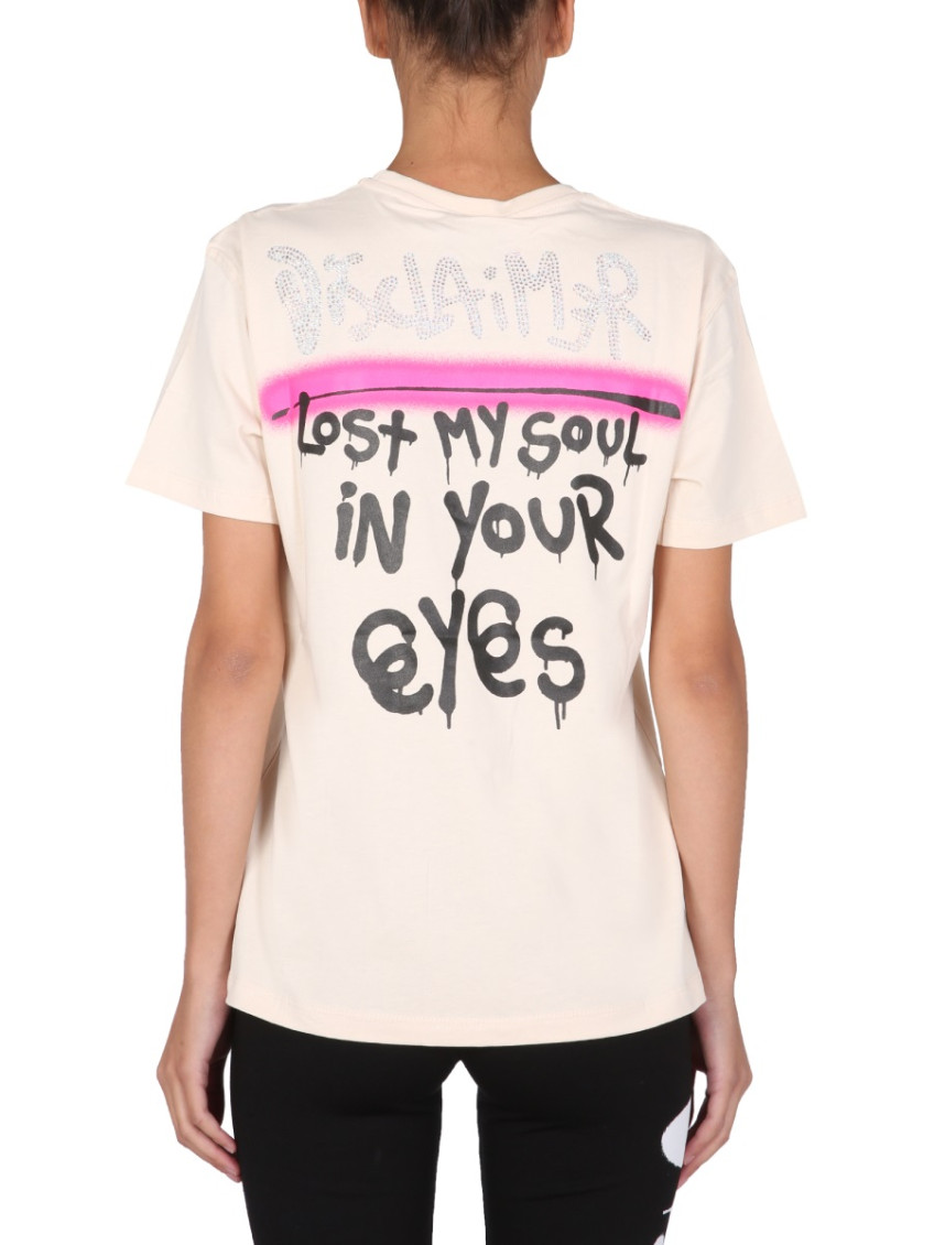 Beige Logo Crew Neck T-Shirt