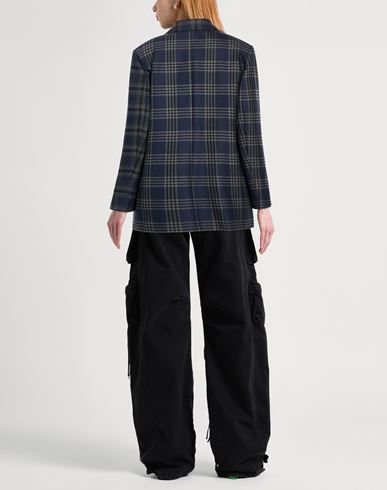 Woman Blazer Navy Size 6 Wool, Polyester, Viscose, Elastane