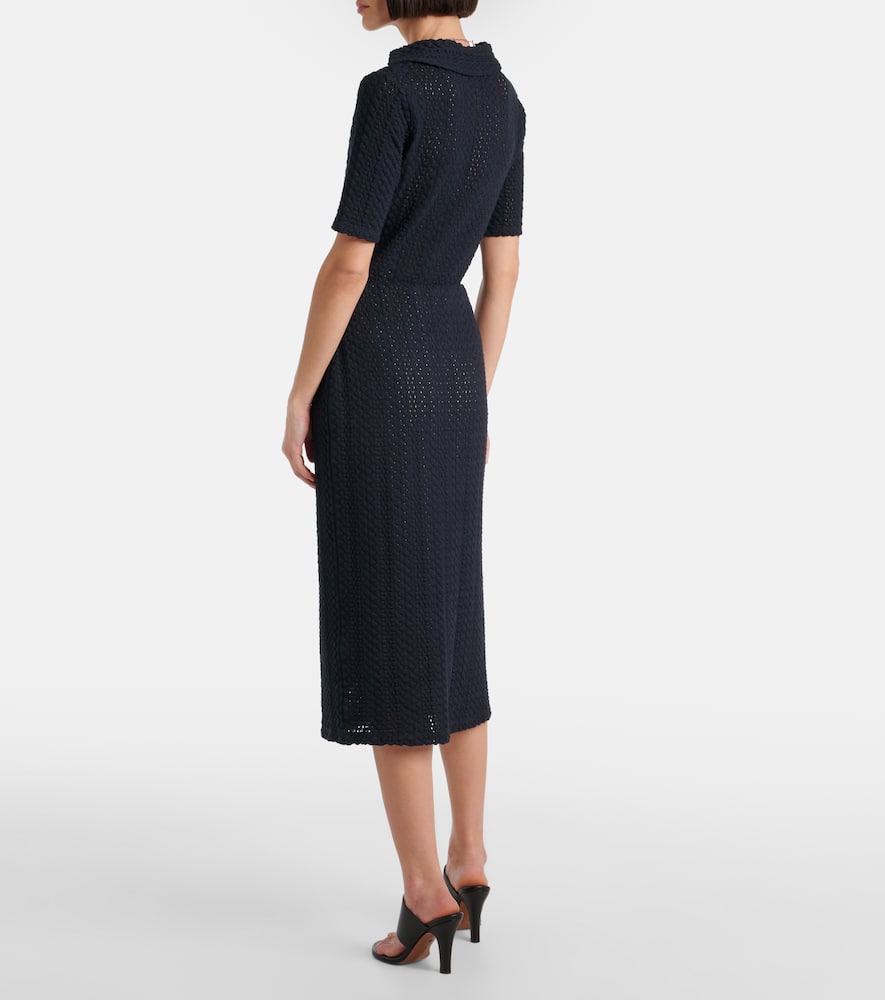 Knitted cotton pencil skirt