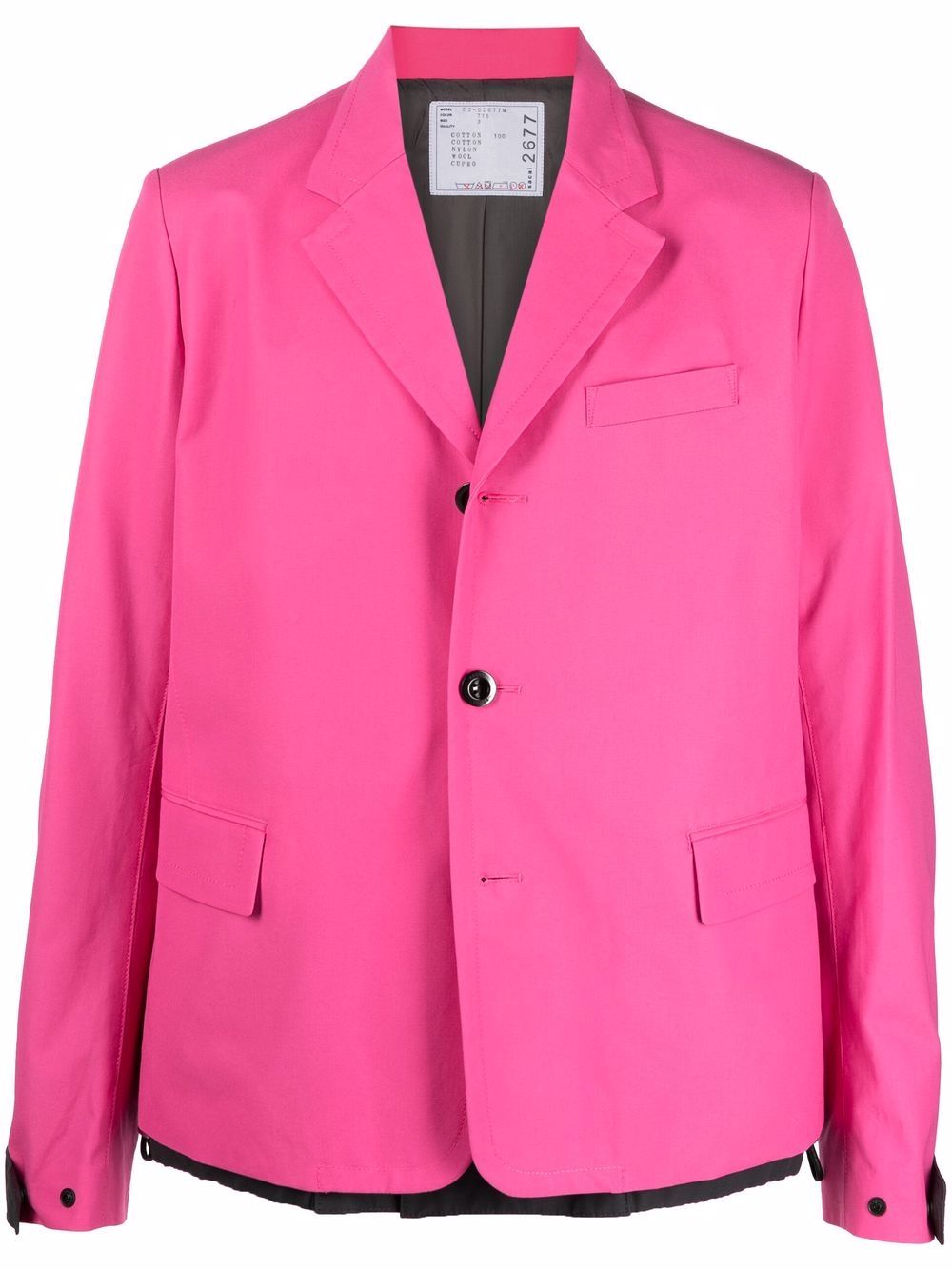 Layered single-breasted blazer - Pink