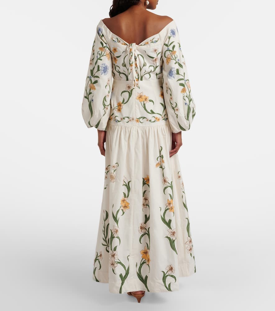 Floral cotton maxi dress