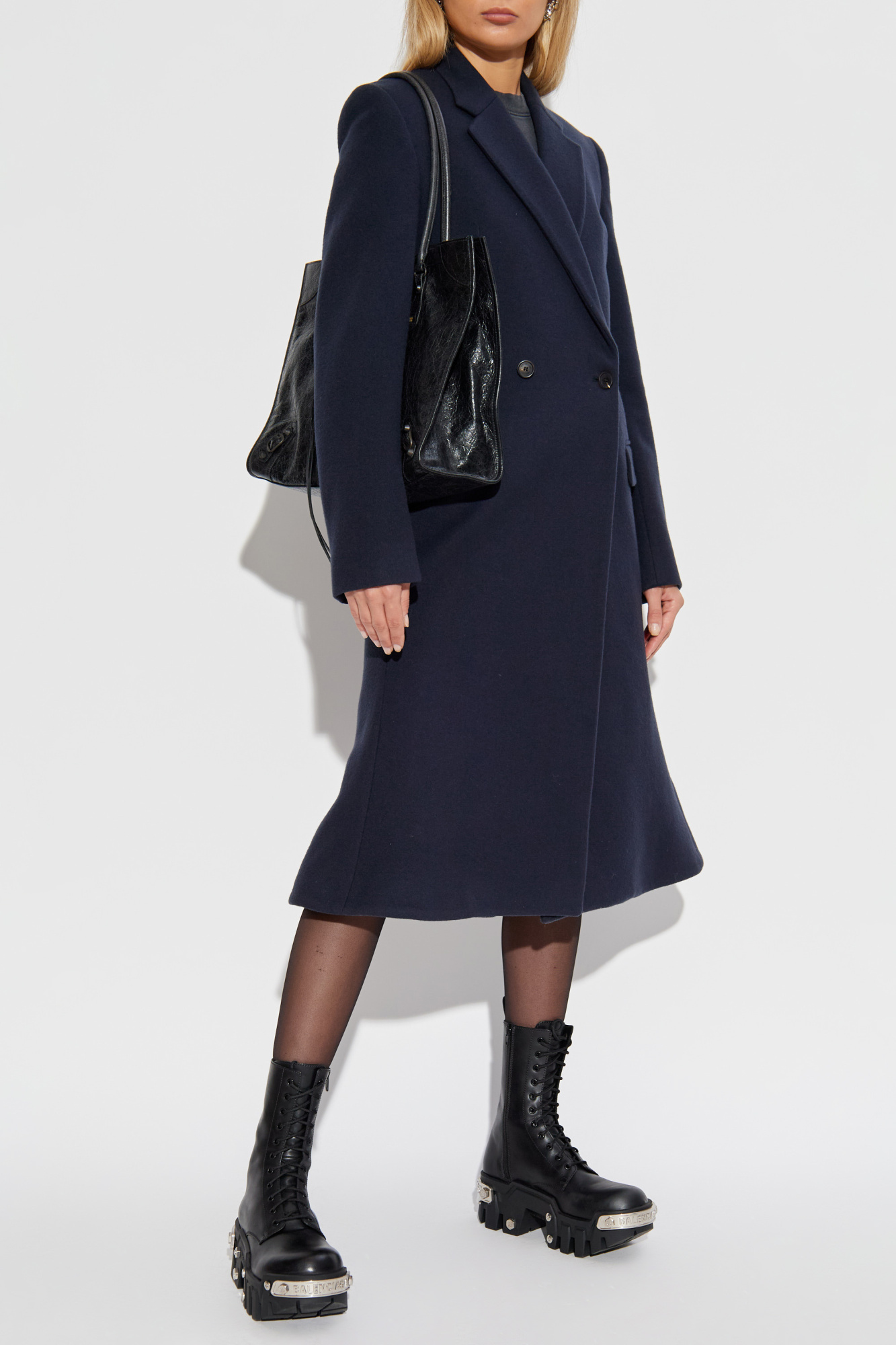 Wool Coat, Women's, Navy Blue