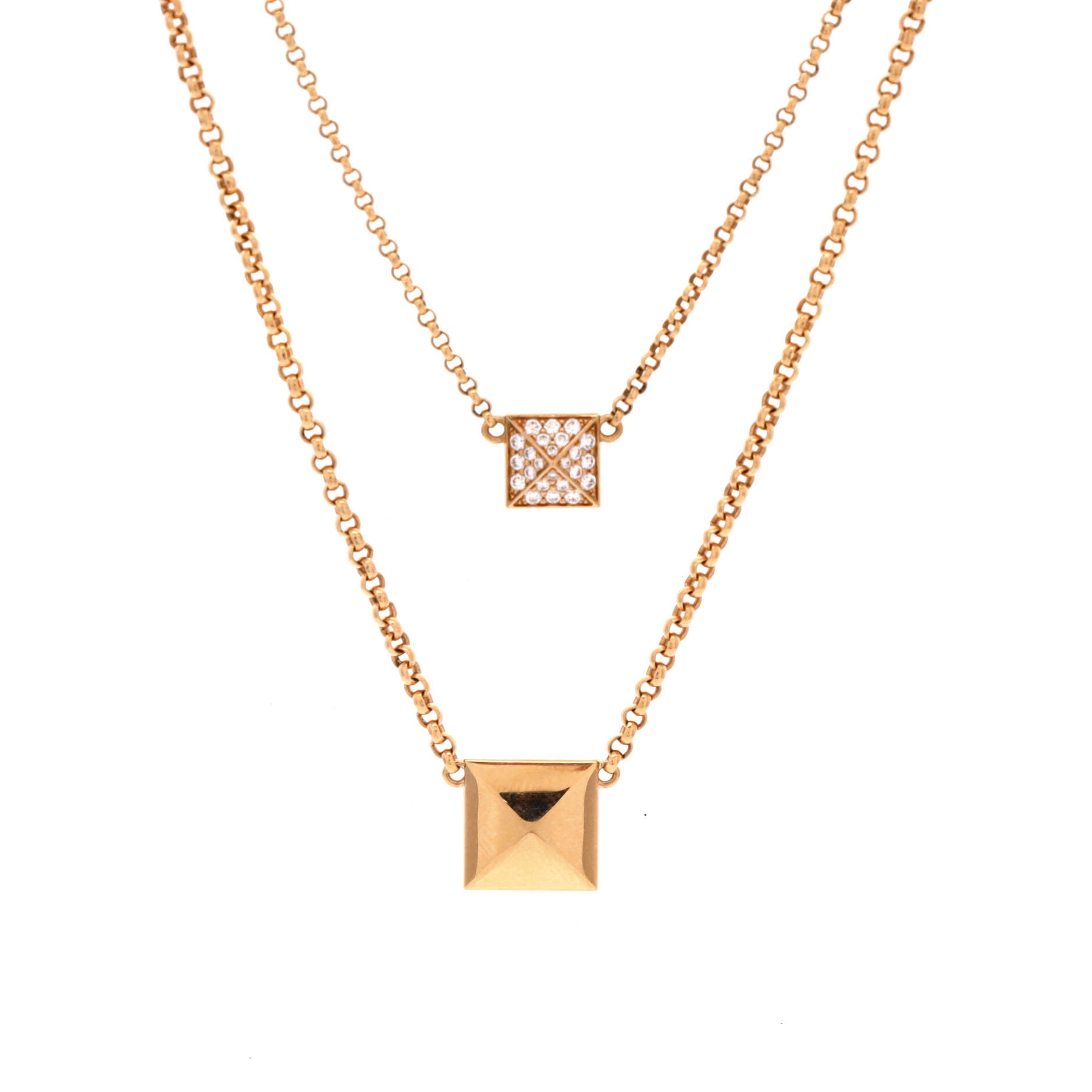 Clou d'H Double Pendant Necklace