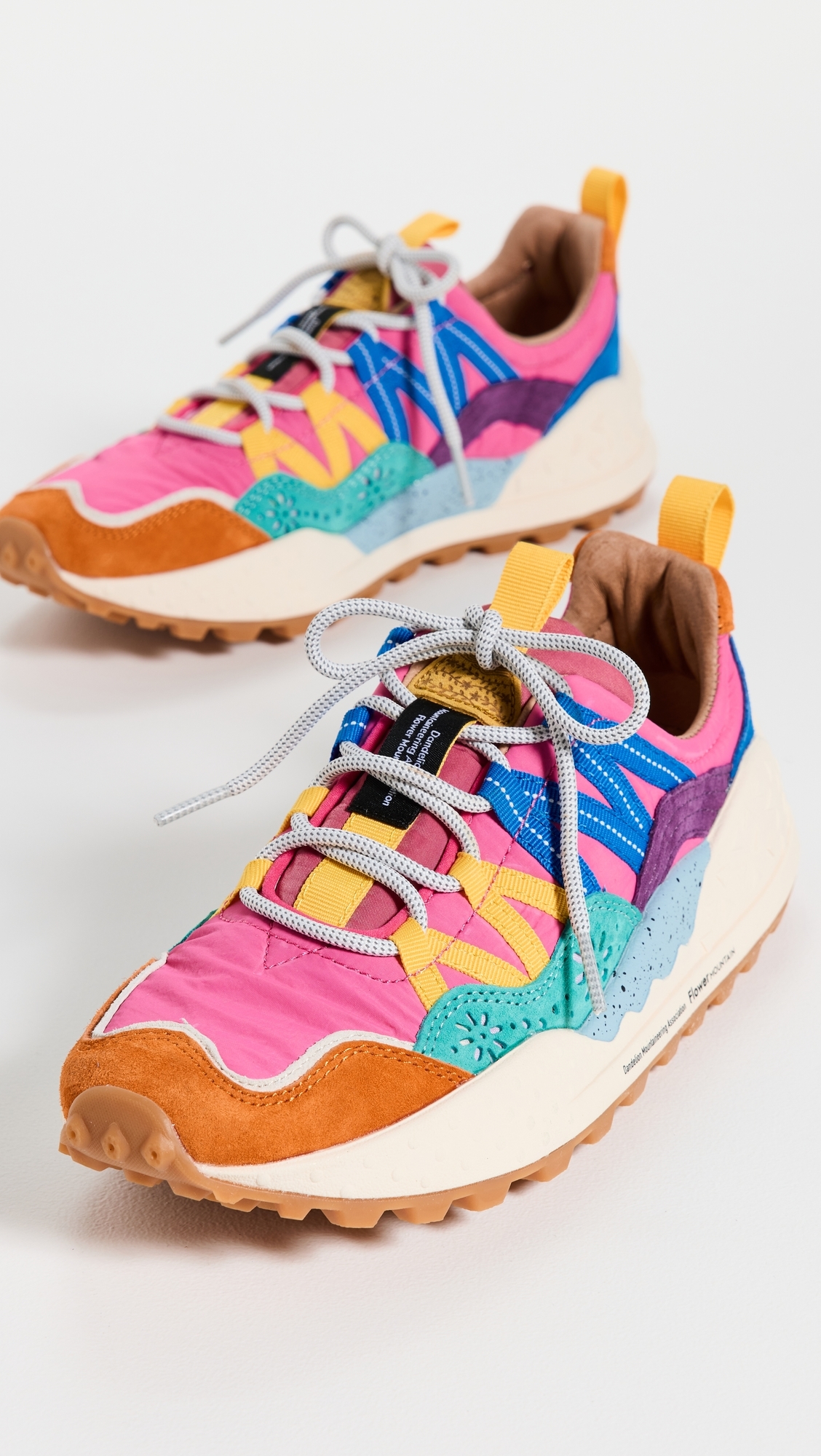 Washi Sneakers Orange-Green-Pink