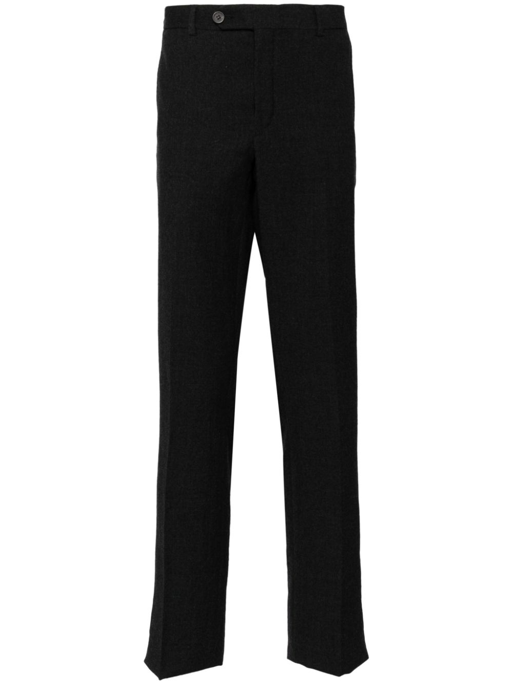 Pressed-crease wool tailored trousers - Grey