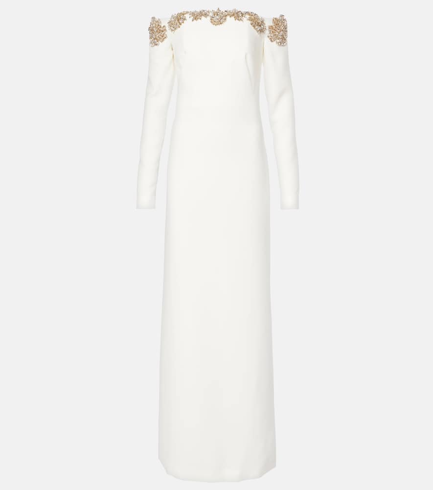 Meline embellished off-shoulder gown