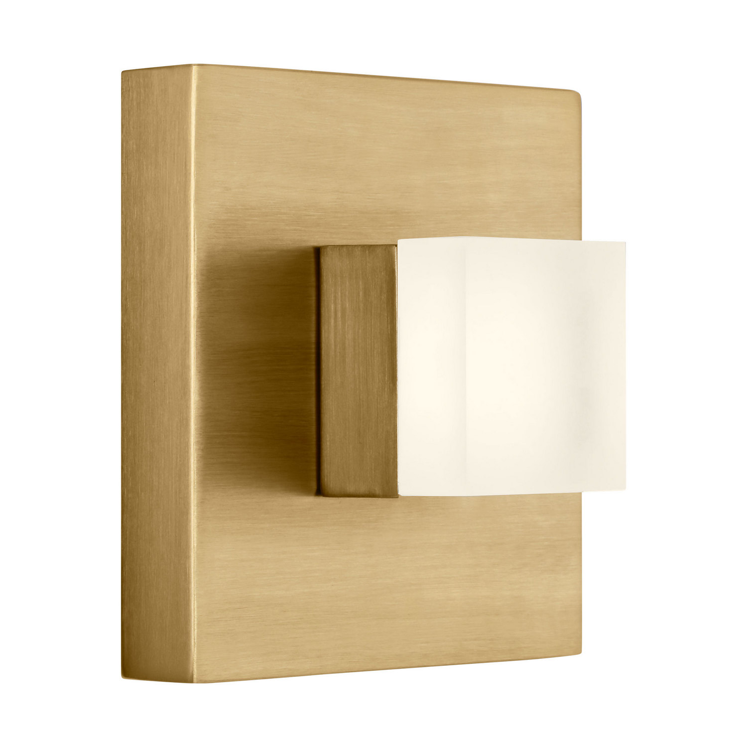 Satin Brass LED Wall Sconce from the Brander Collection