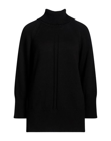 Woman Turtleneck Black Size 4 Wool