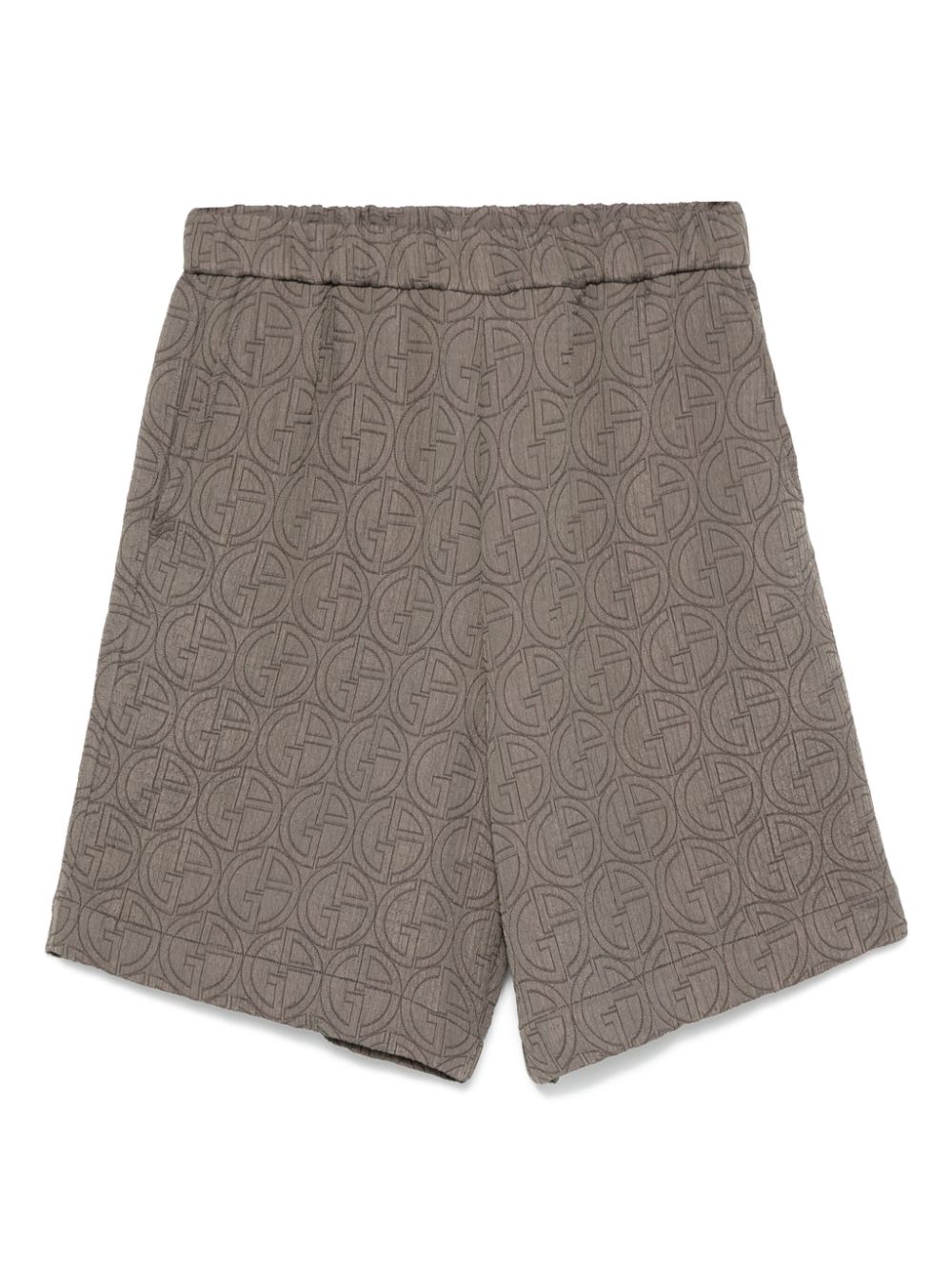 Interlock-monogram Bermuda shorts - Grey