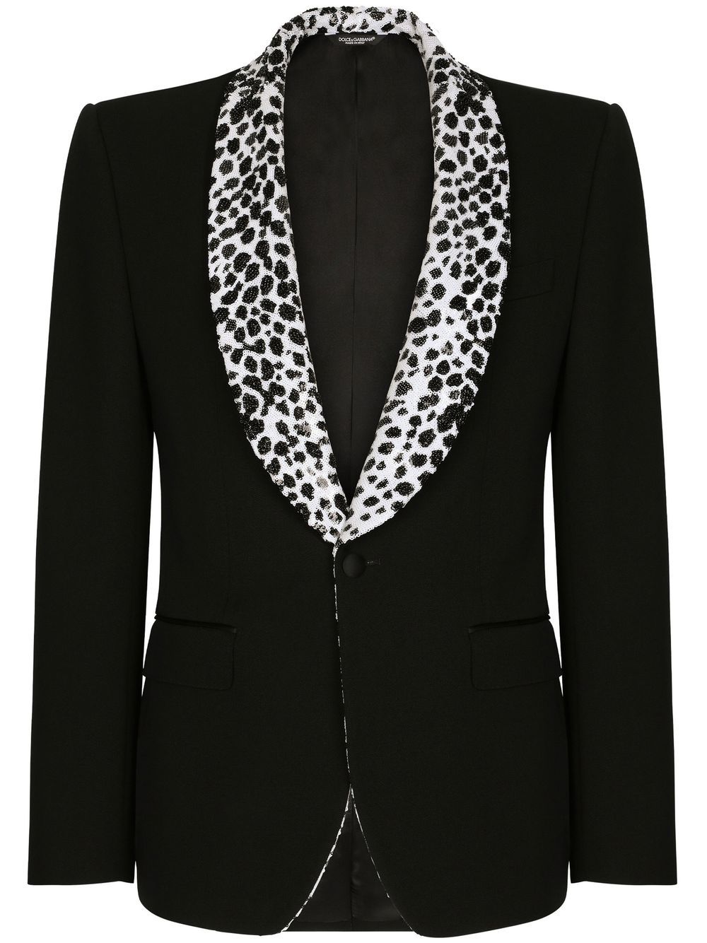 Sequin-embellished tailored suit - Black