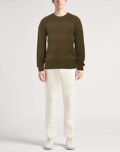 Man Sweater Military green Size 38 Cashmere
