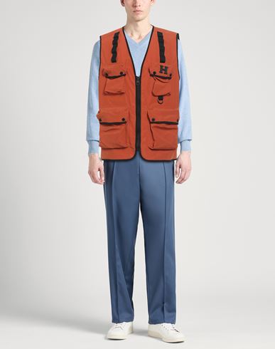 Man Vest Rust Size L Cotton, Nylon