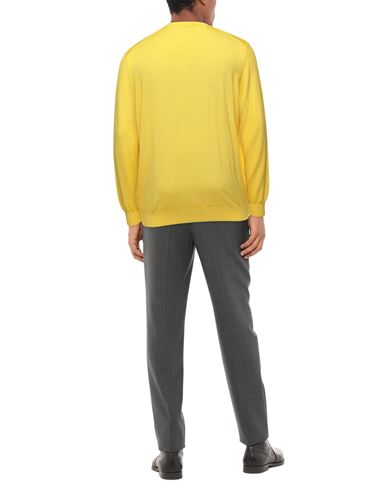 Drumohr Man Sweater Yellow Size 40 Super 140s Wool