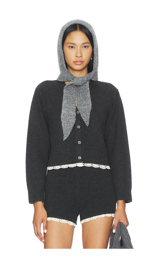 Line & Dot Inara Cardigan in Charcoal. L. Also in M