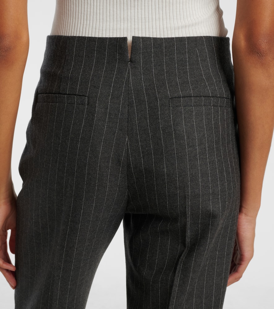 Chloé Pinstriped virgin wool wide-leg pants