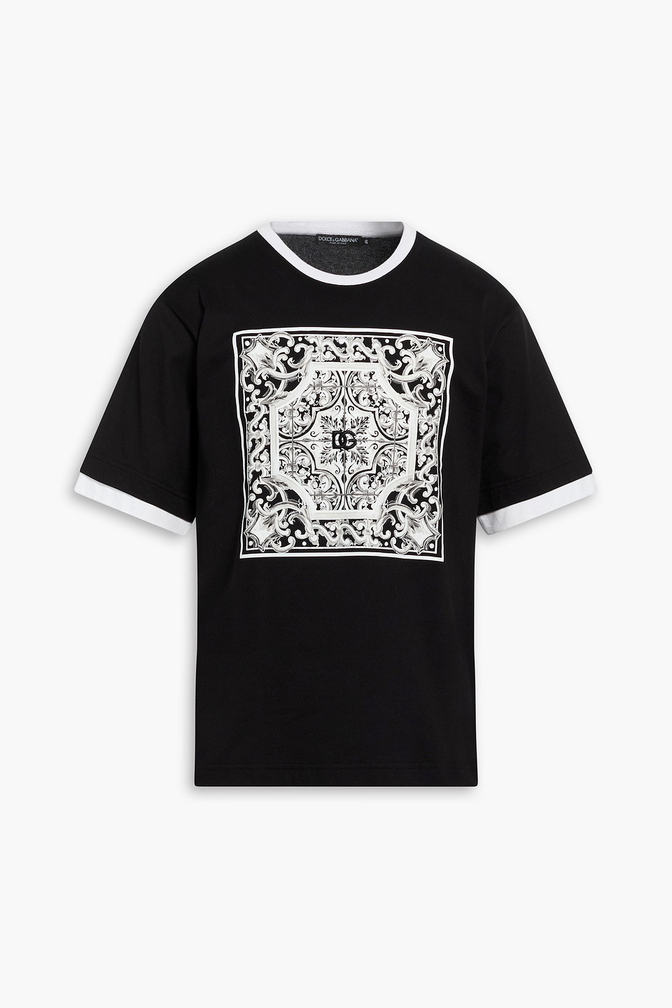 Printed cotton shorts - Black - IT 46