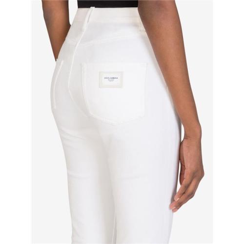 High-rise skinny jeans - White