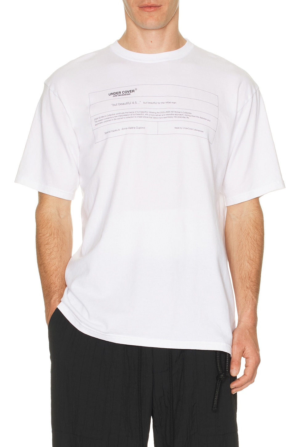 Undercover Tee in White - White. 3 also