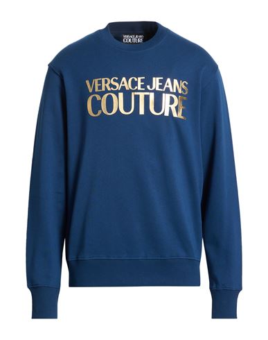 Man Sweatshirt Navy Size L Cotton