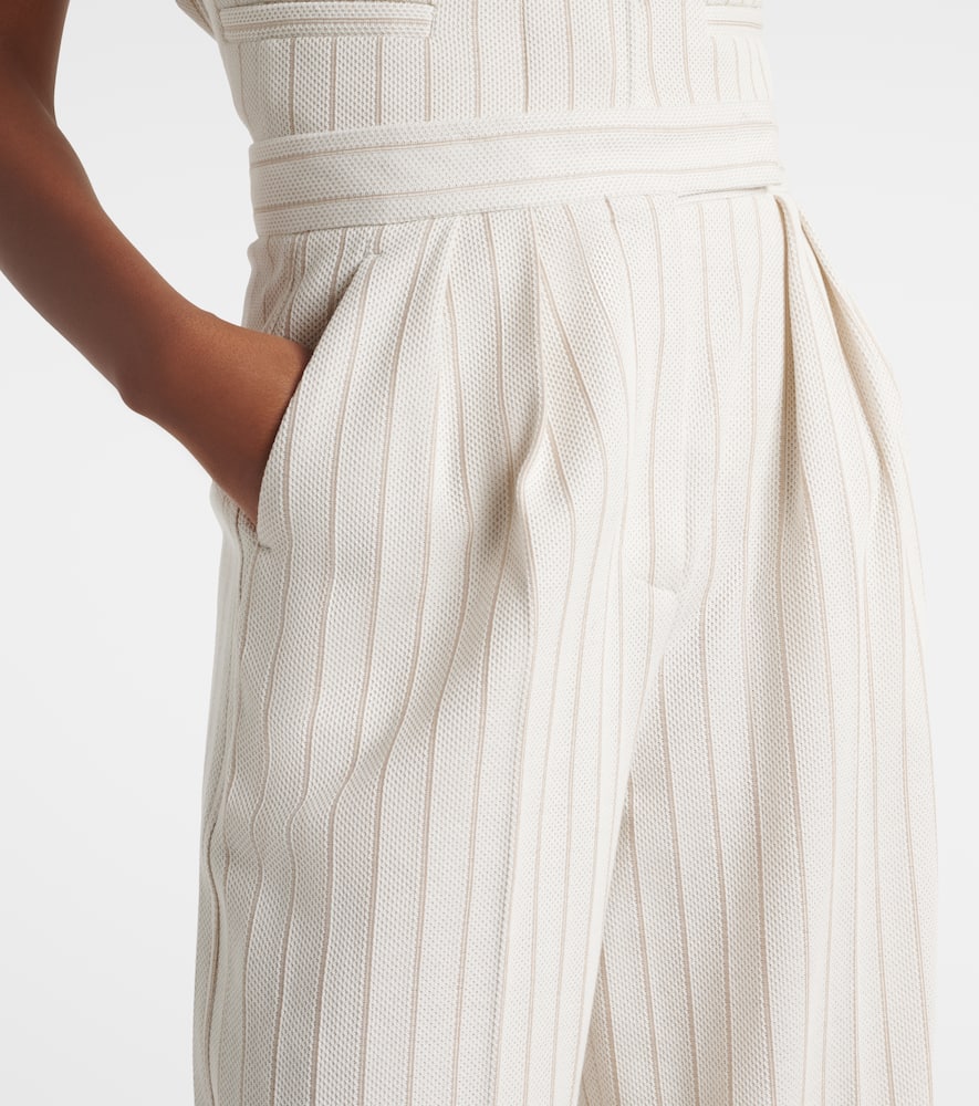Osso striped cotton wide-leg pants