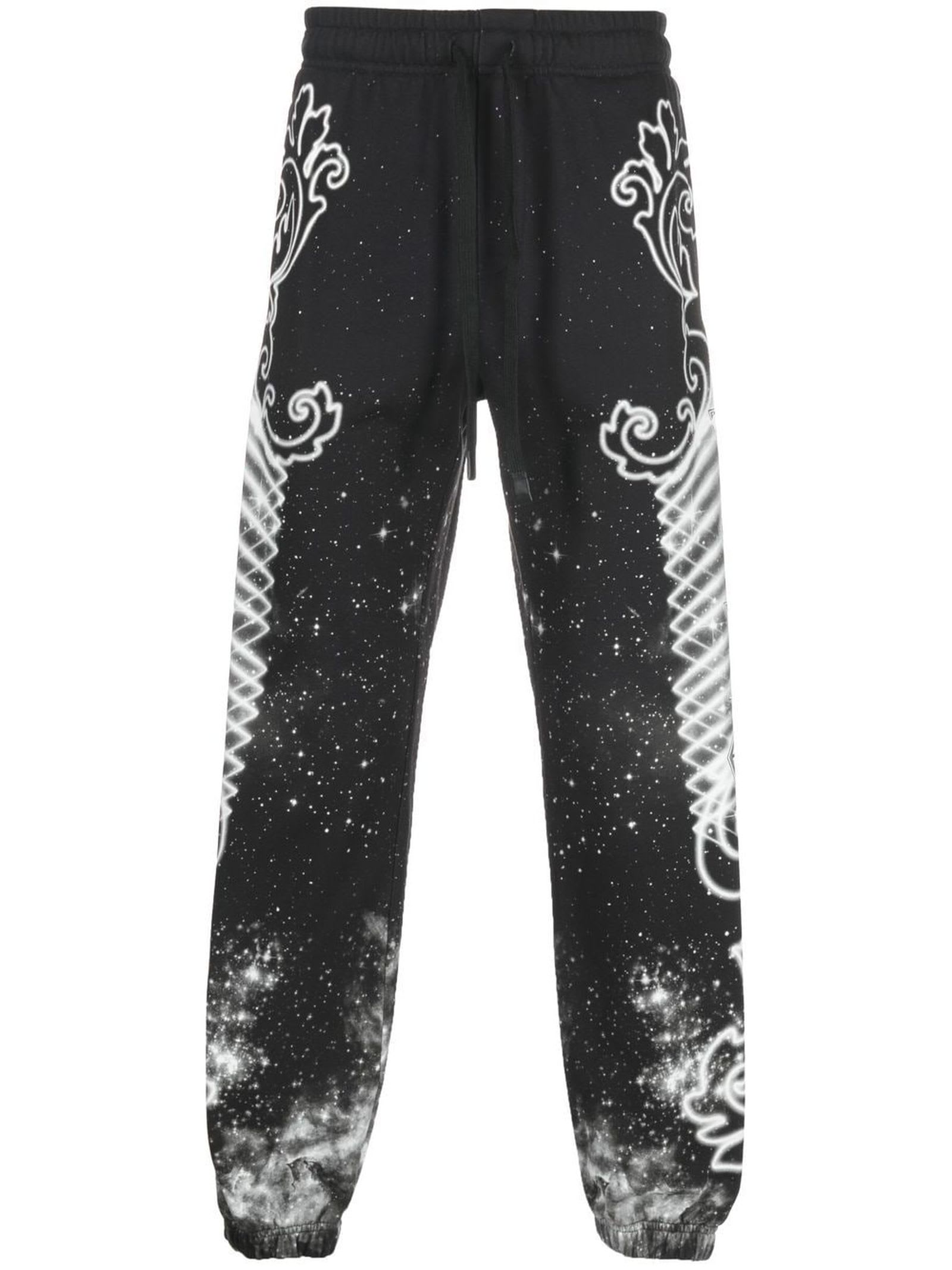 Black Cotton Track-pants