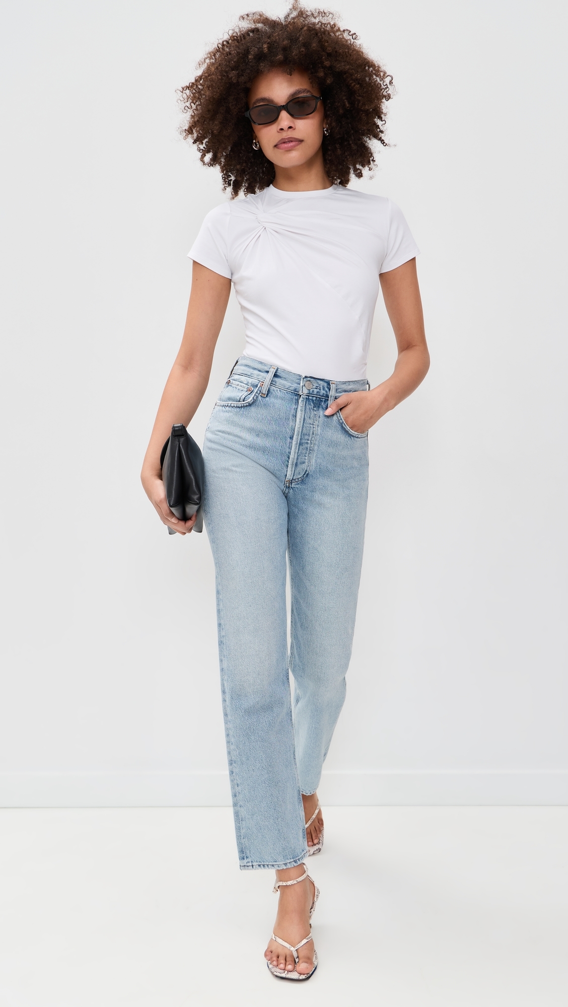 Super Stretch Twist Tee White001