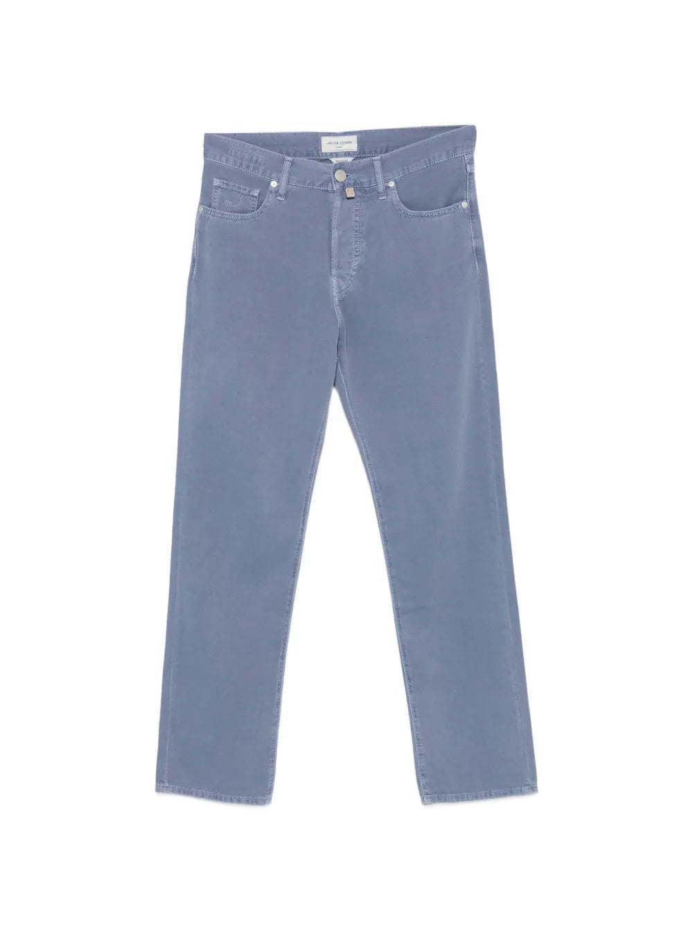 Logo-Patch Straight-Leg Trousers — Blue