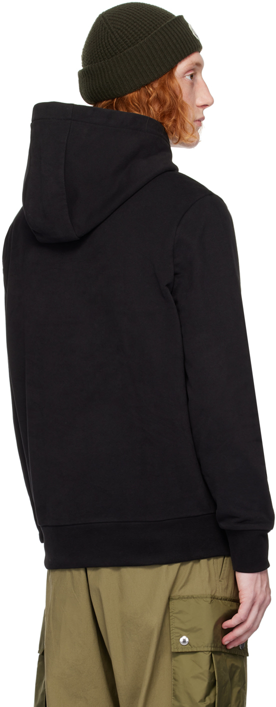 Moncler Black Flocked Batman Logo Hoodie
