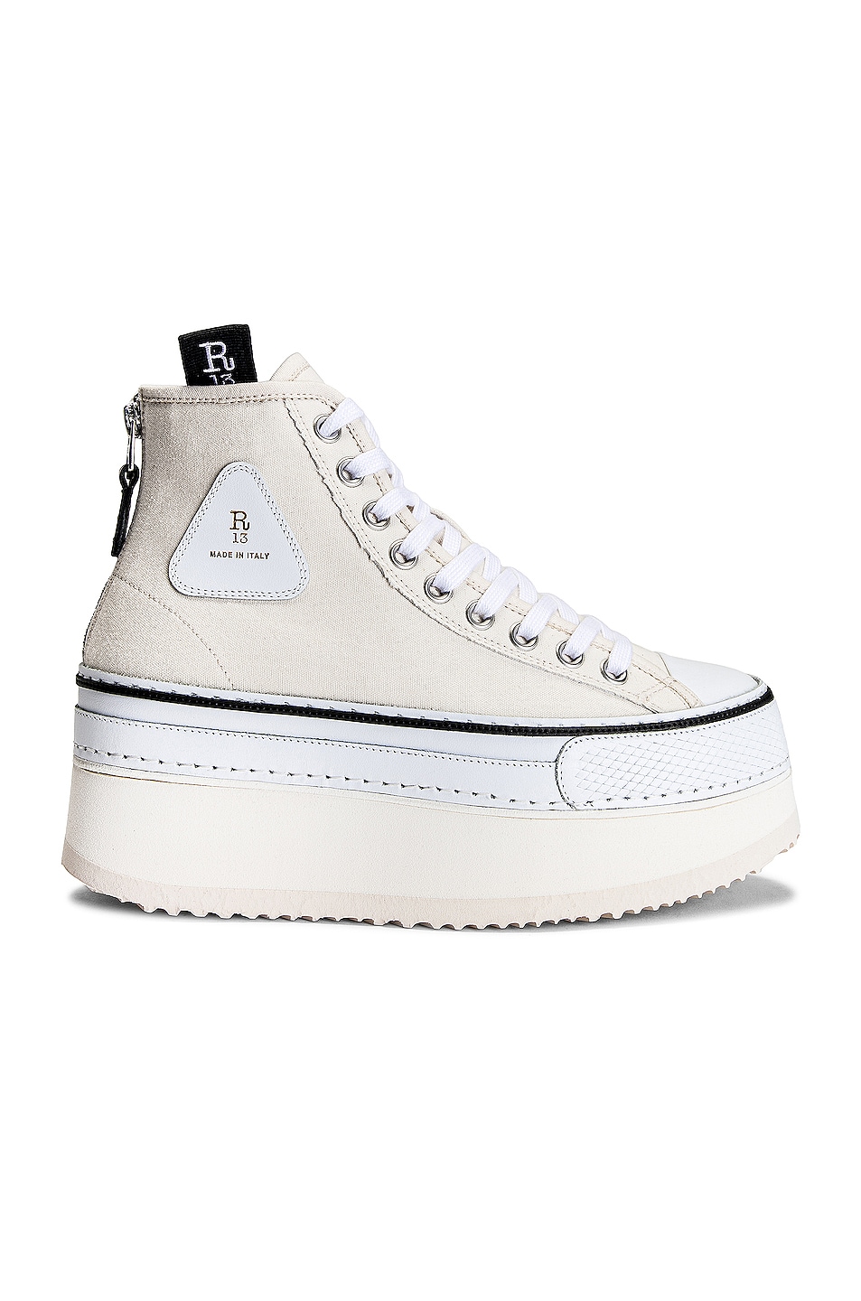R13 Platform High Top Sneaker in Ecru - Cream. 41 also in