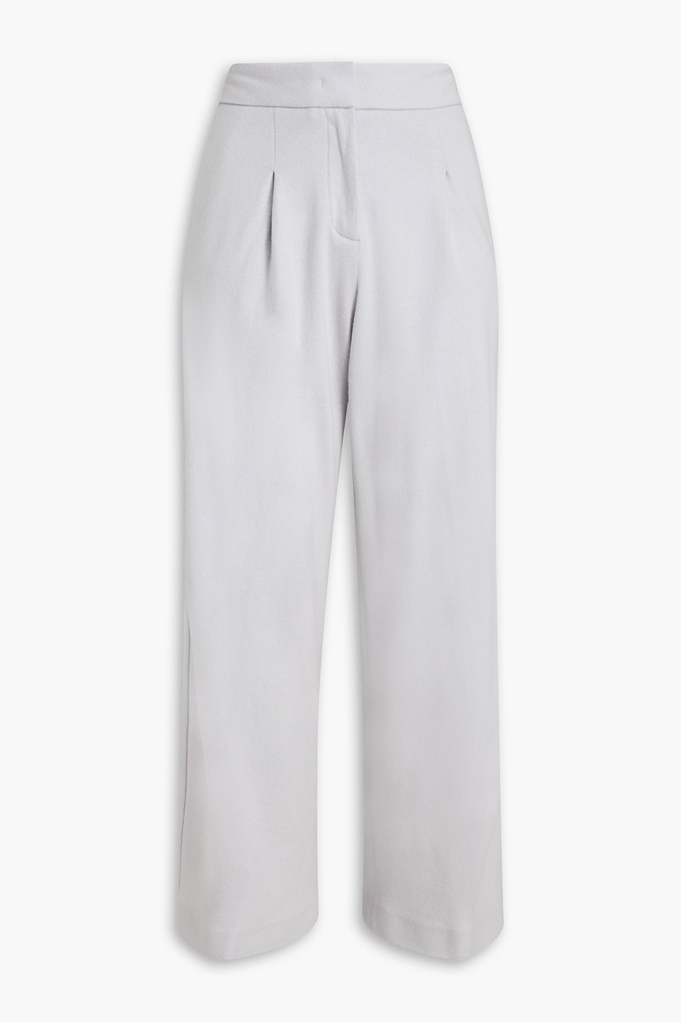 Wool-blend straight-leg pants