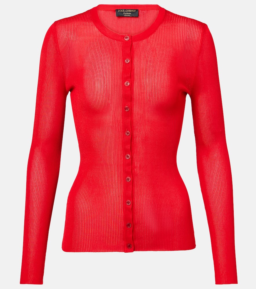 Ribbed-knit cardigan