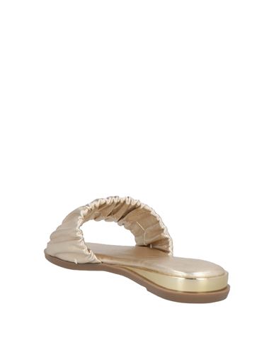 Woman Sandals Platinum Size 6 Leather
