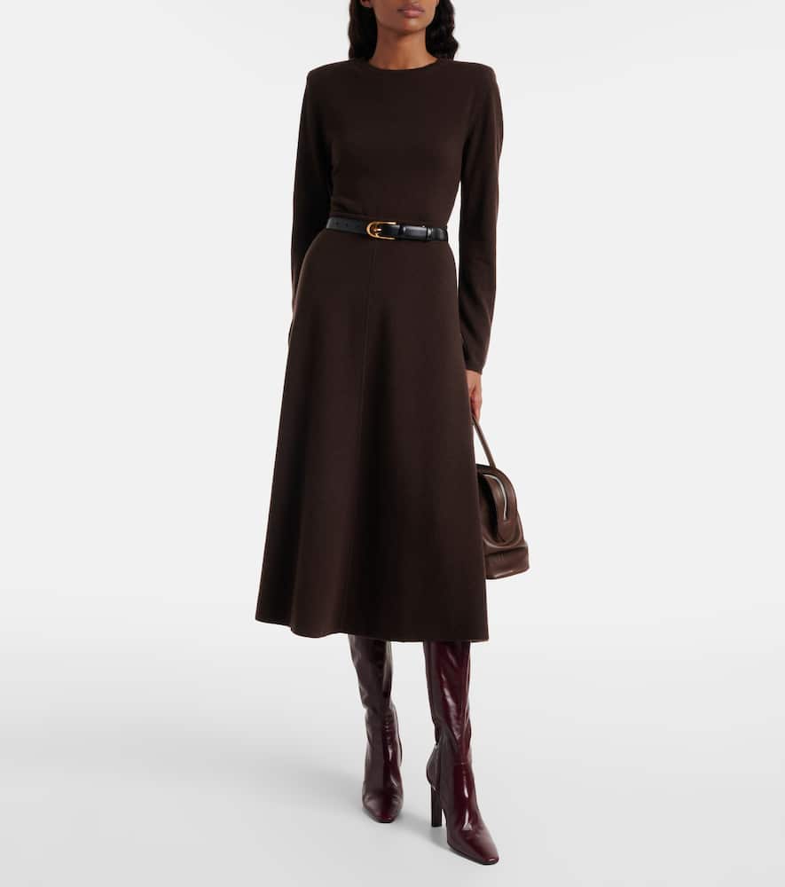 Wool and cashmere midi skirt