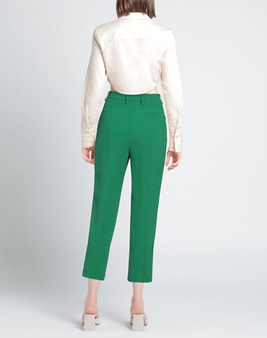 Woman Pants Green Size 2 Polyester, Elastane