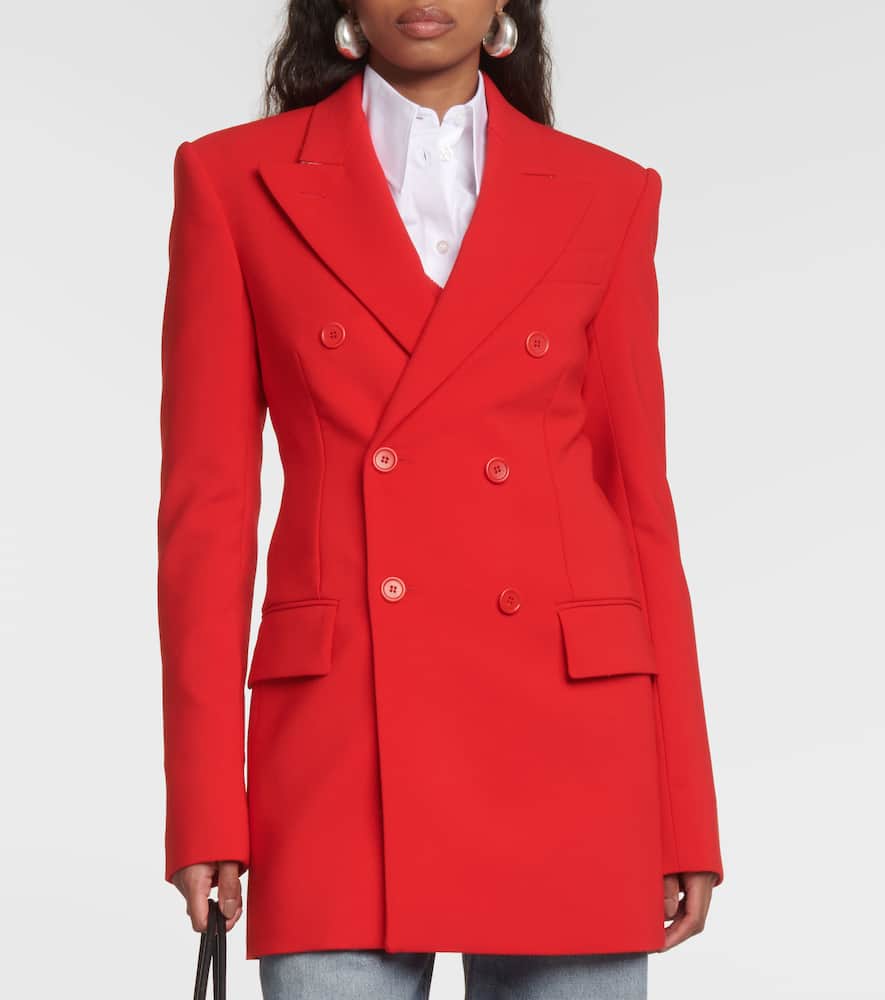 Vischio double-breasted wool-blend blazer
