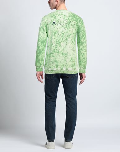 Man Sweatshirt Light green Size M Cotton