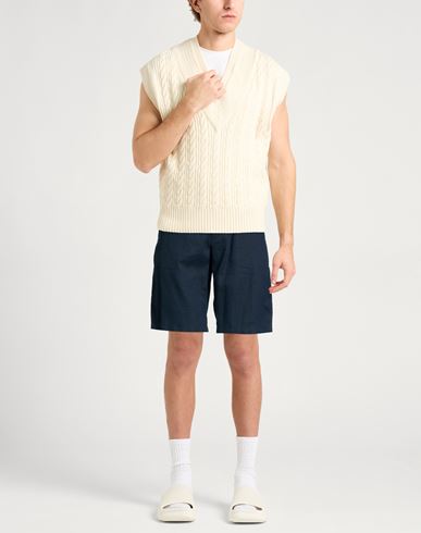 Man Shorts & Bermuda Shorts Midnight blue Size 35 Linen, Polyester