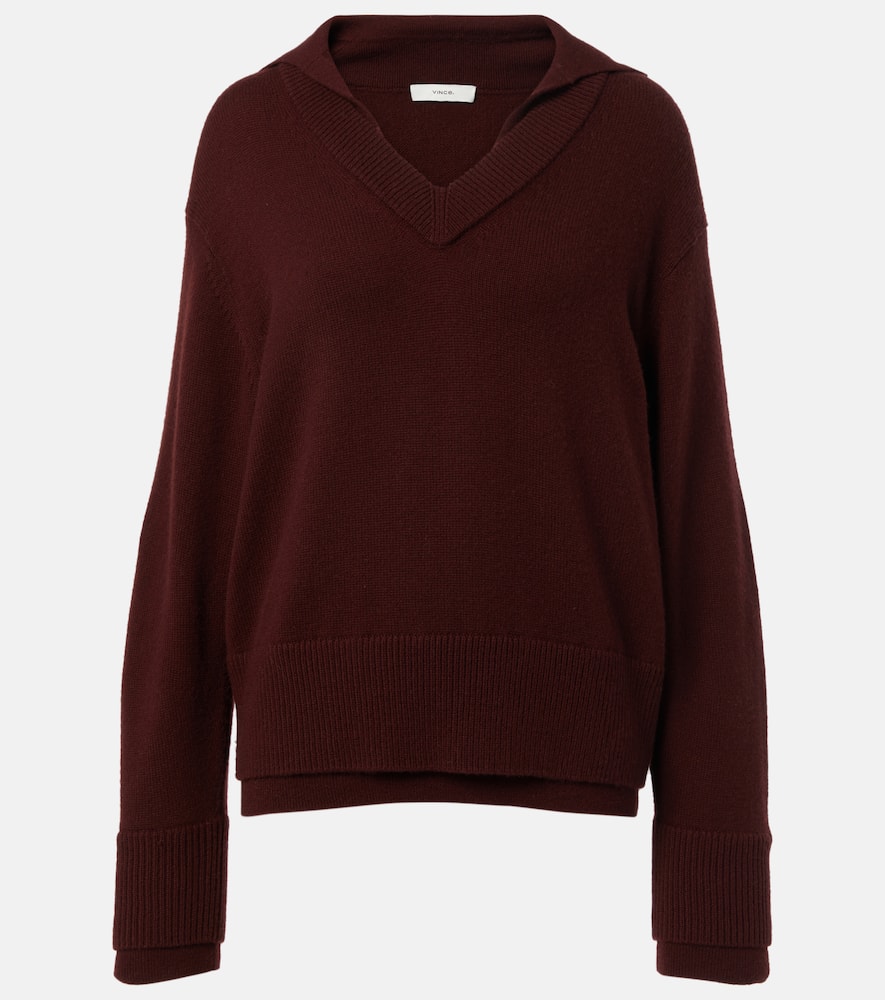 Layered wool and cashmere sweater