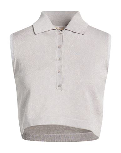 Mônot Woman Sweater Light grey Size 2 Rayon, Polyester, Polyamide, Elastane