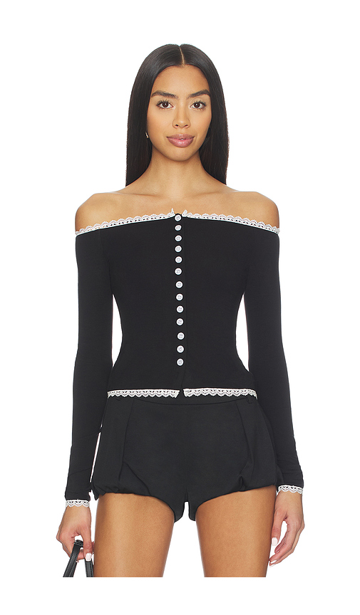 Amelie Teje Alexandra Top in Black. - S also in L