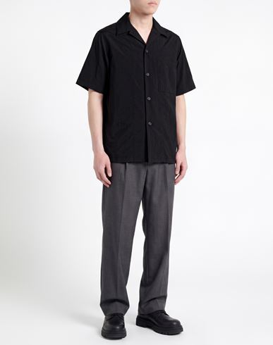 Hevò Man Shirt Black Size 40 Polyamide, Polyurethane