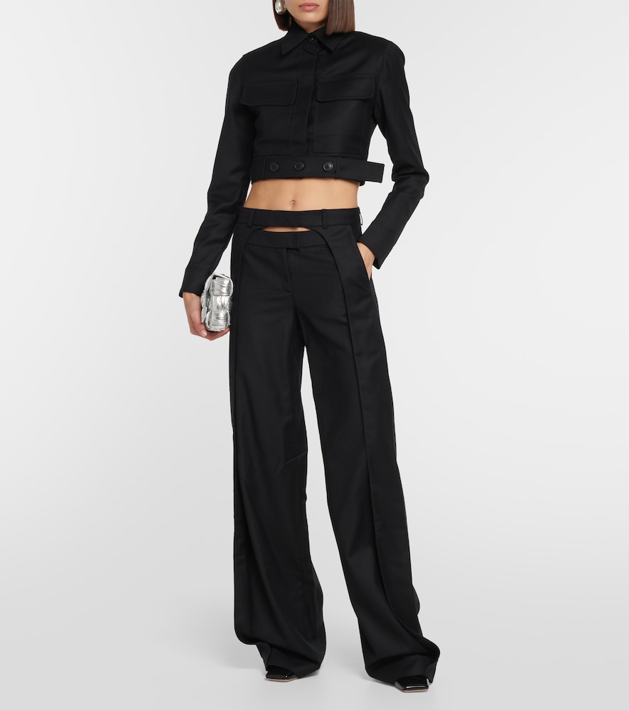 Tio low-rise wool wide-leg pants