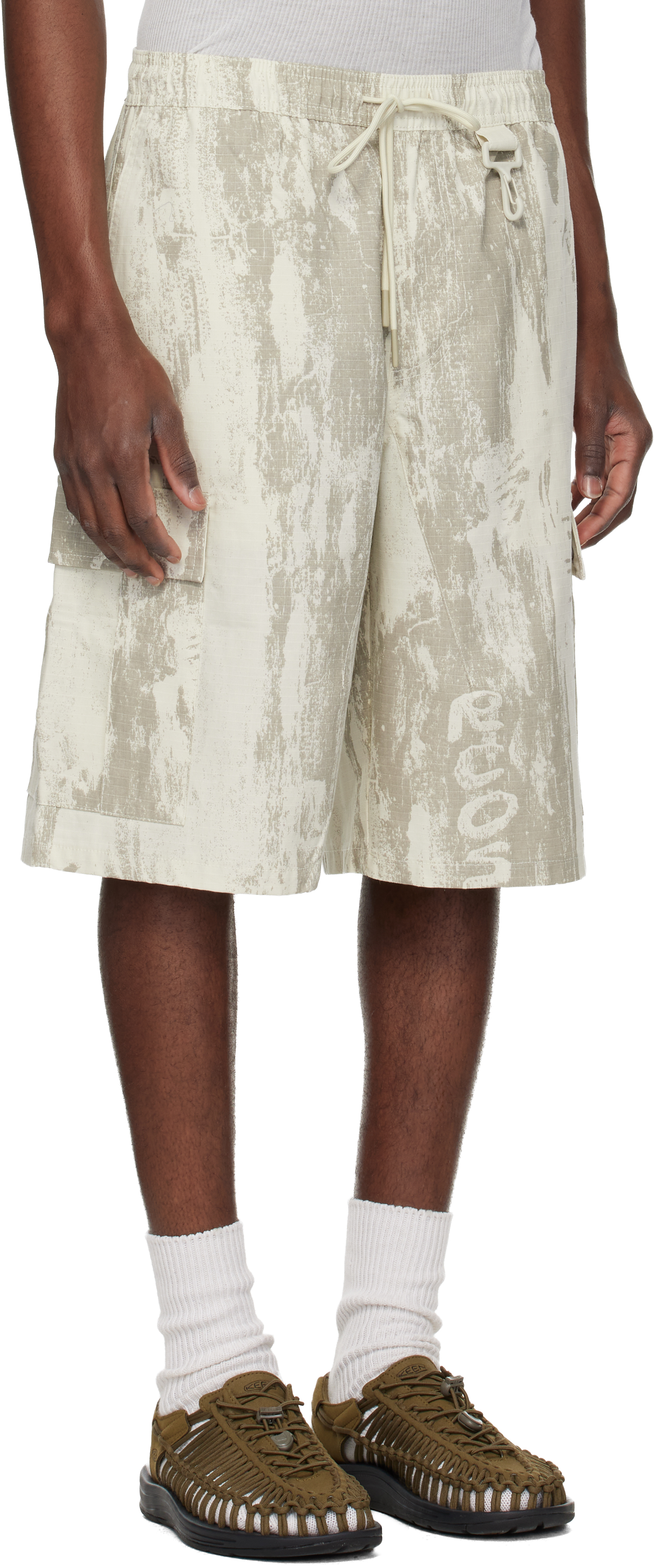 Beige & Gray Sierra Shorts