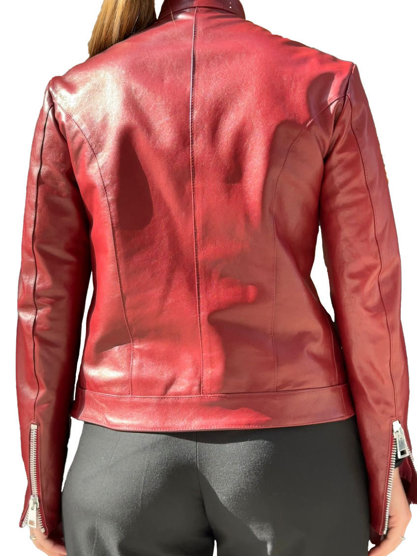 Maroon Leather jacket