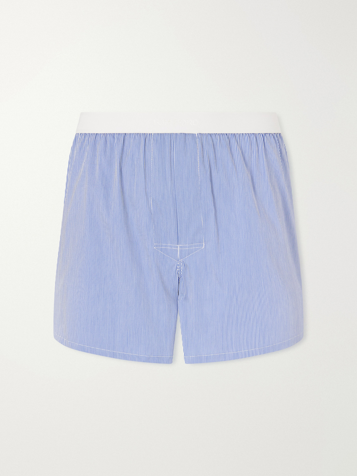 Striped Cotton-Blend Poplin Boxer
