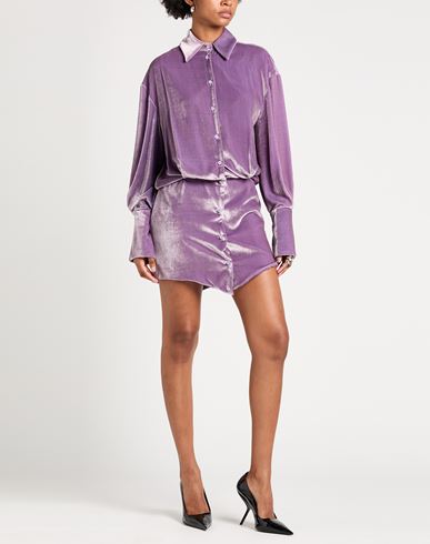 Woman Mini dress Purple Size 6 Viscose, Silk