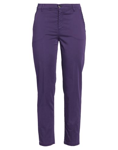 Woman Pants Purple Size 8 Cotton, Elastane